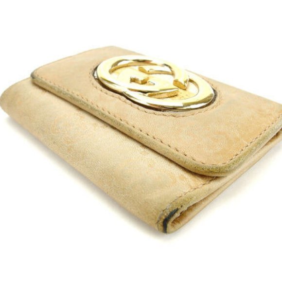 Gucci Key holder Key case Guccissima Beige Gold Woman Authentic Used Y4466 - Picture 2 of 6